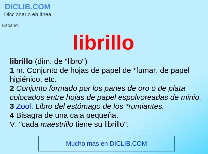 What is librillo - meaning and definition