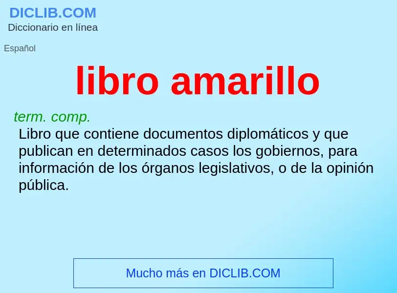 ¿Qué es libro amarillo? - significado y definición