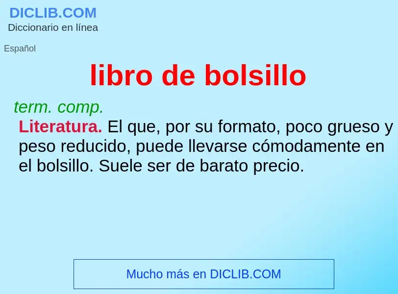 Wat is libro de bolsillo - definition