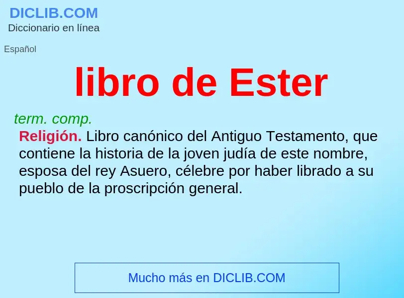 What is libro de Ester - definition