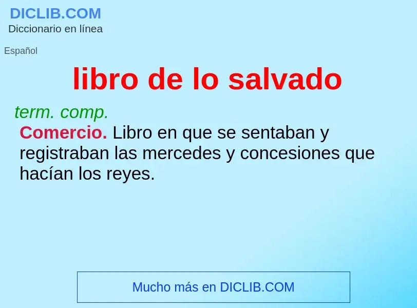 Was ist libro de lo salvado - Definition