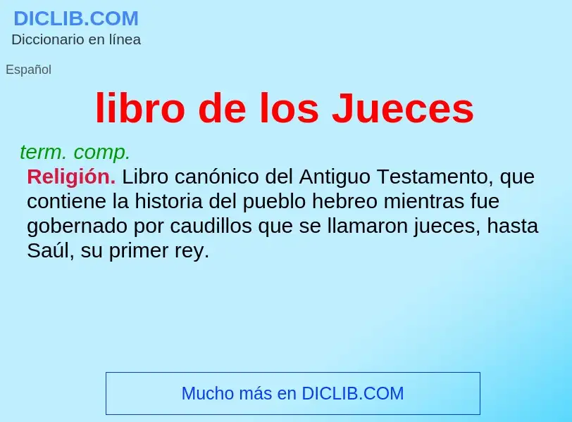 Was ist libro de los Jueces - Definition