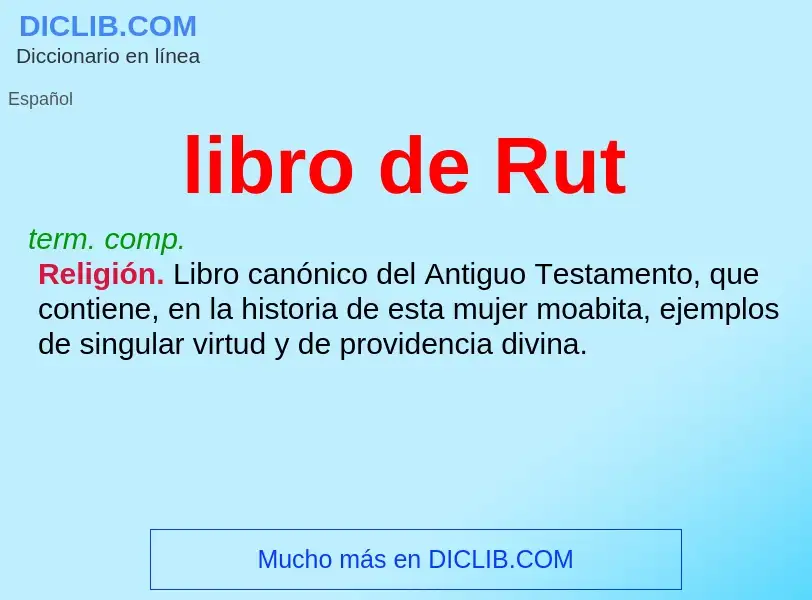 ¿Qué es libro de Rut? - significado y definición