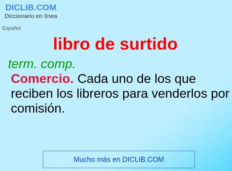 Was ist libro de surtido - Definition