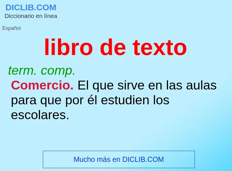 What is libro de texto - definition