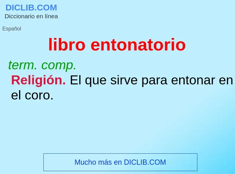 What is libro entonatorio - definition