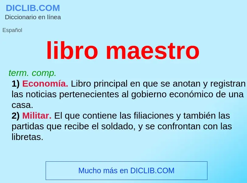 What is libro maestro - definition