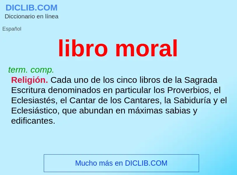 Что такое libro moral - определение