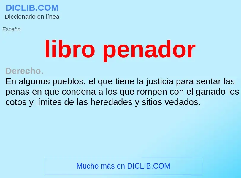 ¿Qué es libro penador? - significado y definición