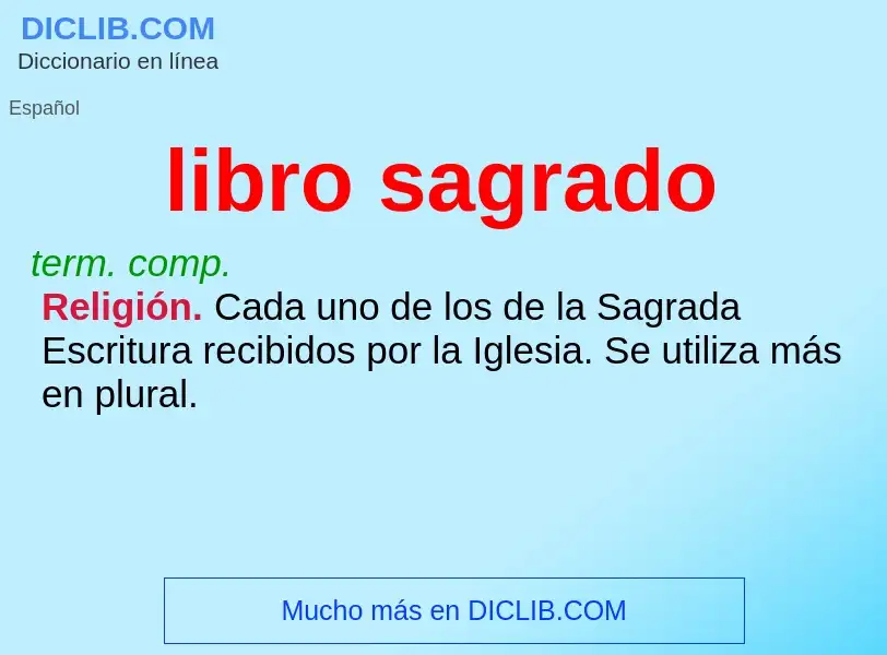 Was ist libro sagrado - Definition