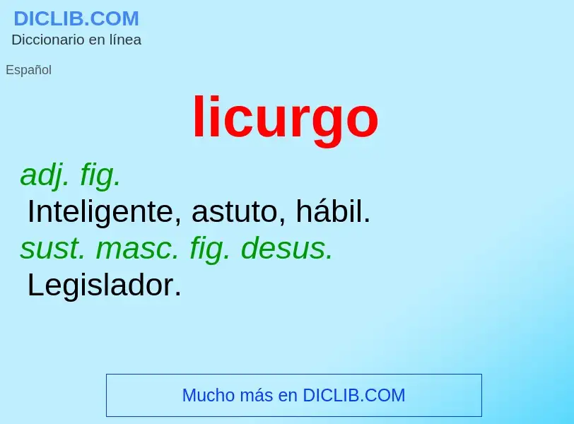 ¿Qué es licurgo? - significado y definición