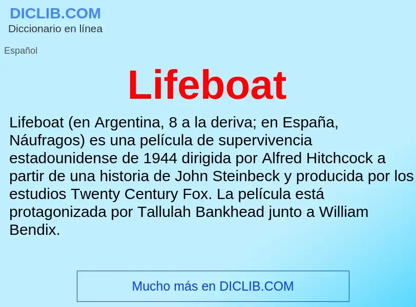 O que é Lifeboat - definição, significado, conceito