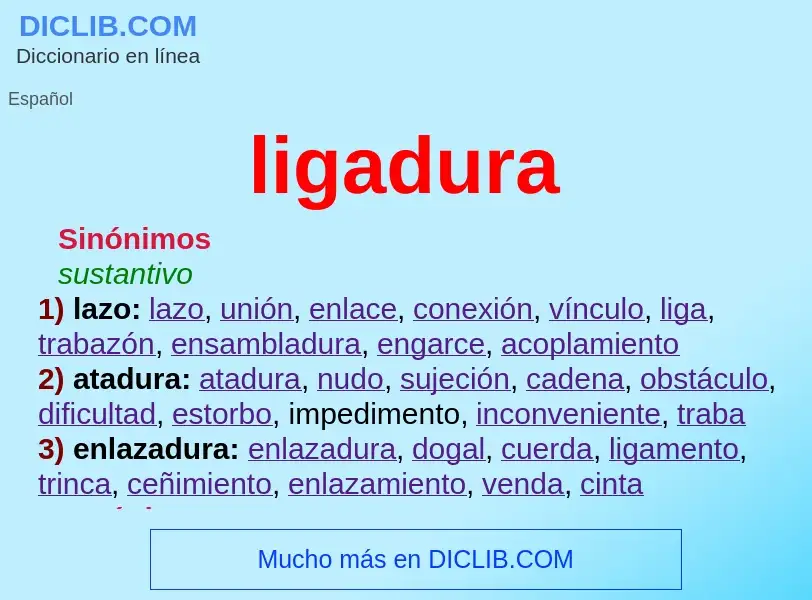 What is ligadura - meaning and definition