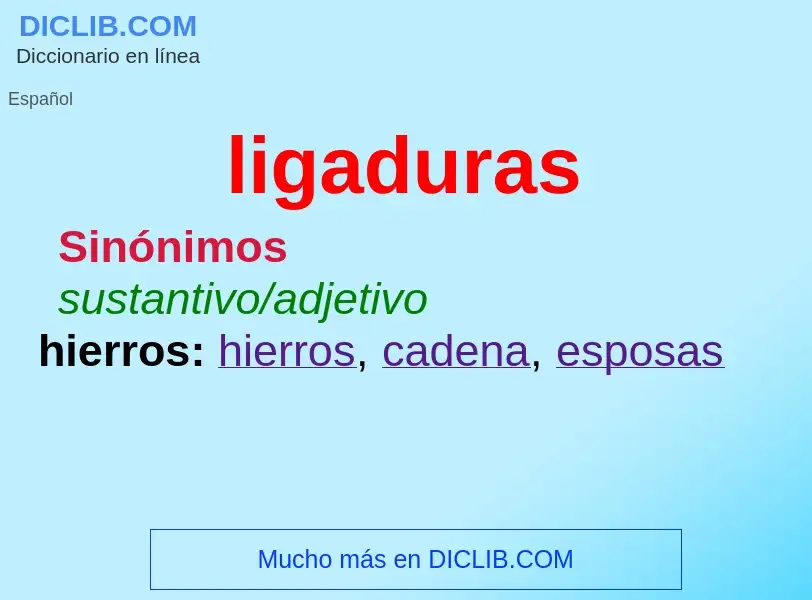 ¿Qué es ligaduras? - significado y definición