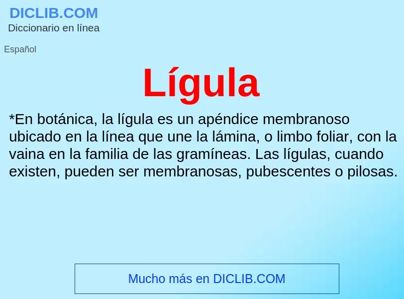 O que é Lígula - definição, significado, conceito