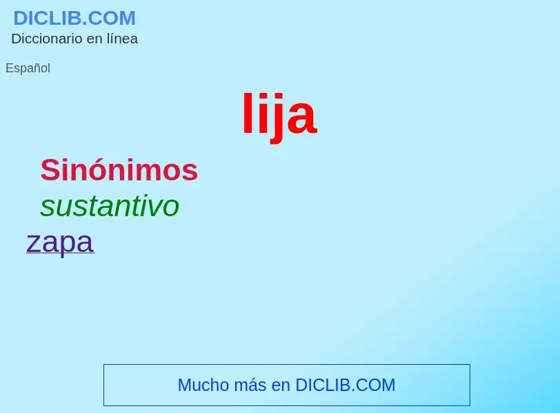 Wat is lija - definition