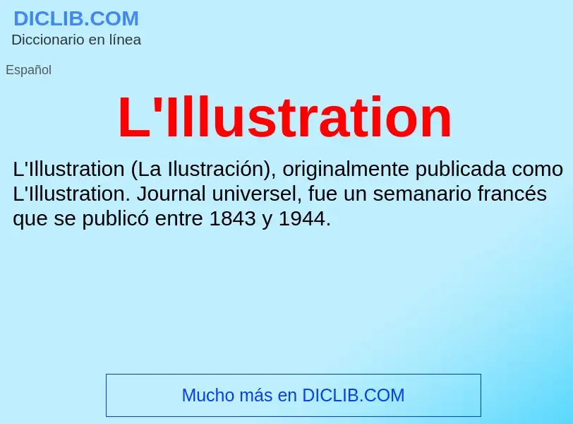 O que é L'Illustration - definição, significado, conceito