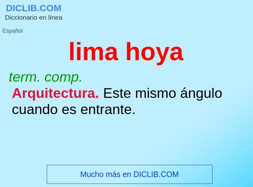 Was ist lima hoya - Definition