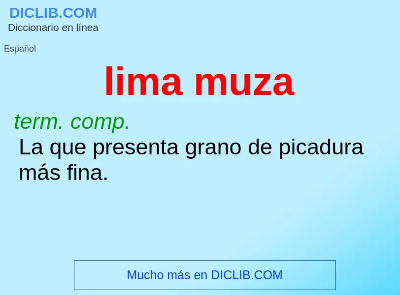 ¿Qué es lima muza? - significado y definición