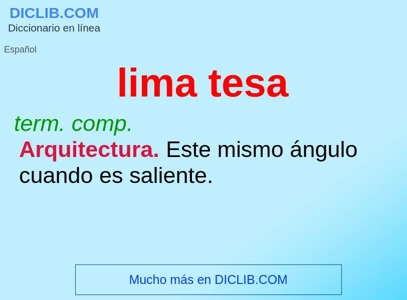 What is lima tesa - meaning and definition