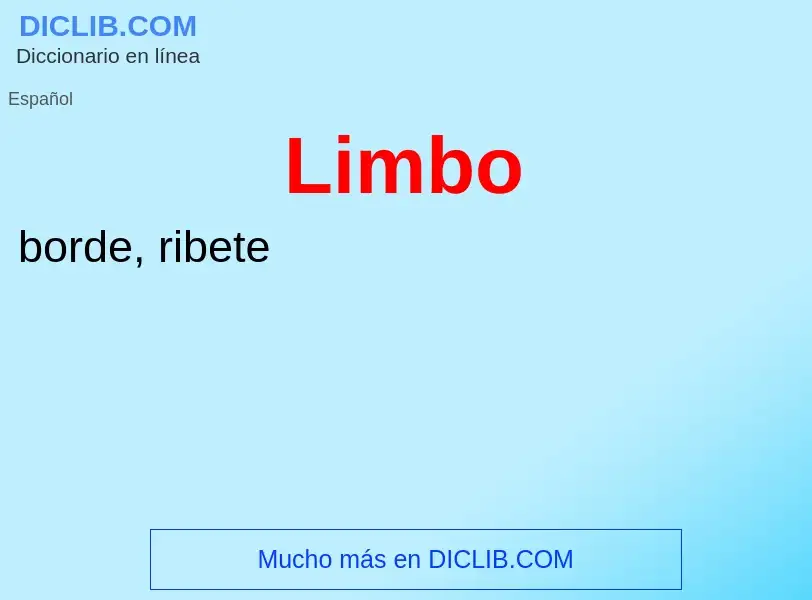 What is Limbo - meaning and definition