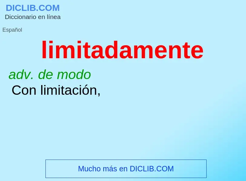 What is limitadamente - definition