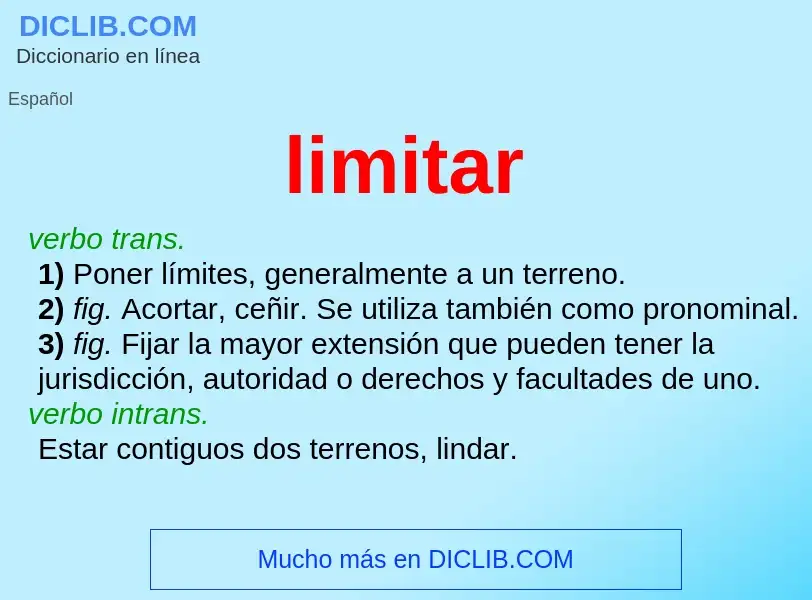 O que é limitar - definição, significado, conceito