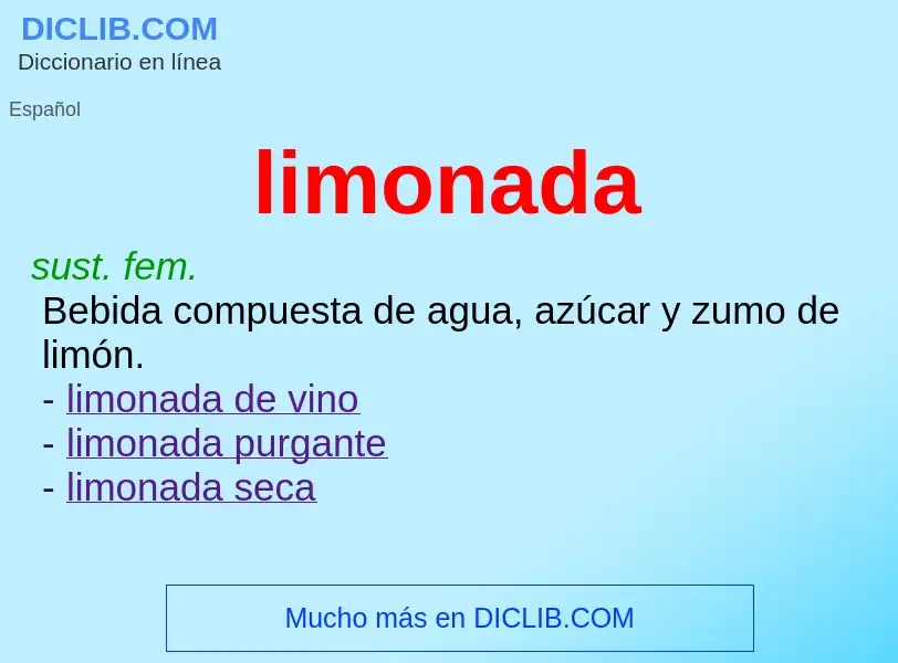 What is limonada - meaning and definition