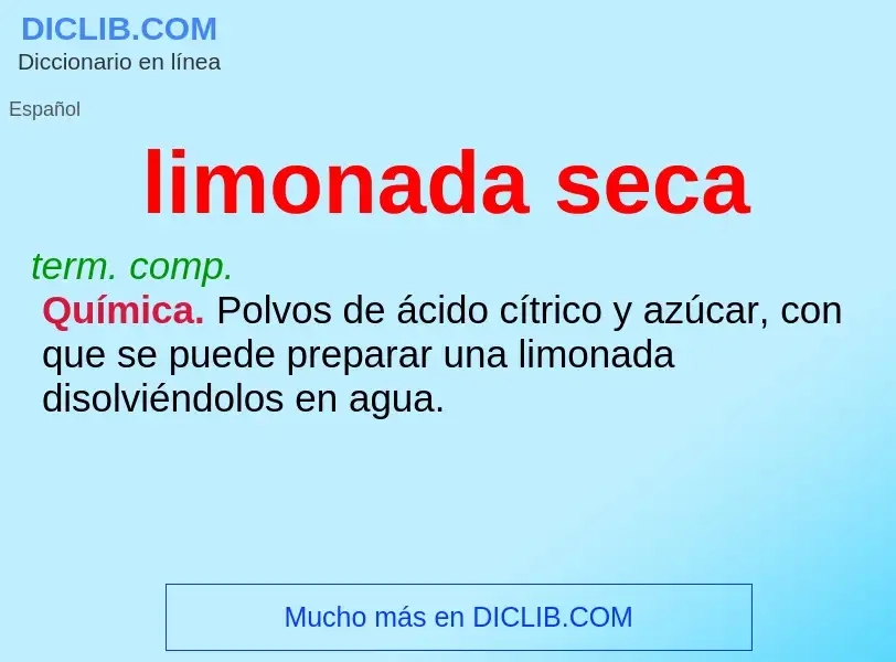 What is limonada seca - definition