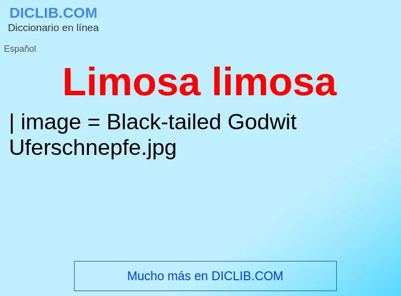 O que é Limosa limosa - definição, significado, conceito