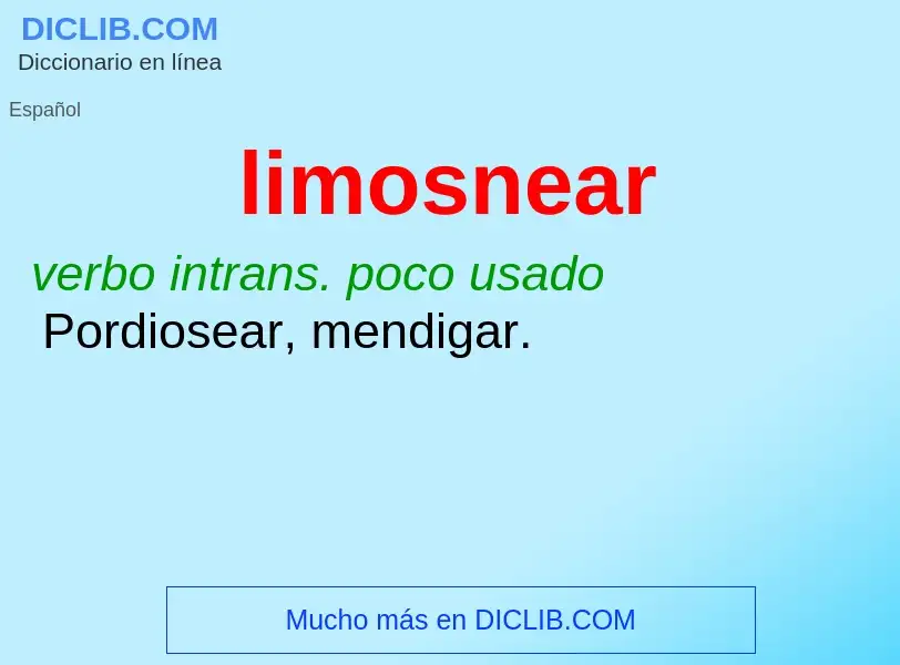 Wat is limosnear - definition