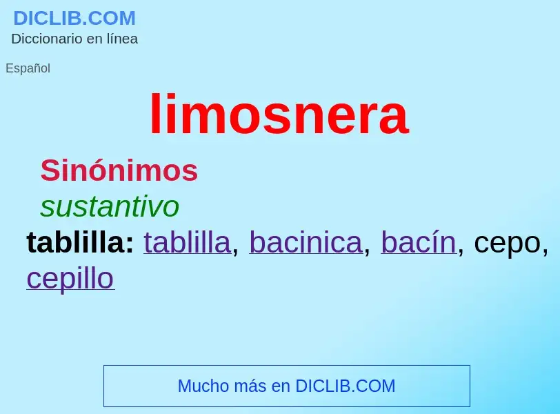 ¿Qué es limosnera? - significado y definición