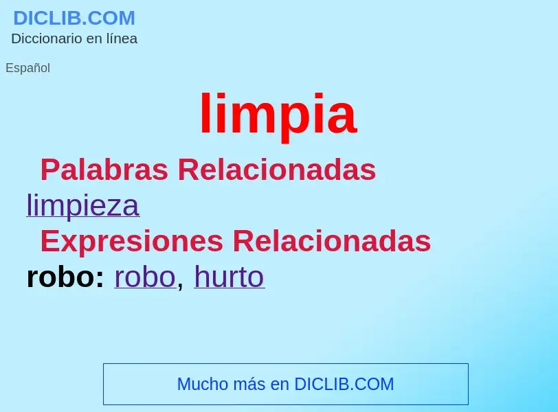 What is limpia - definition