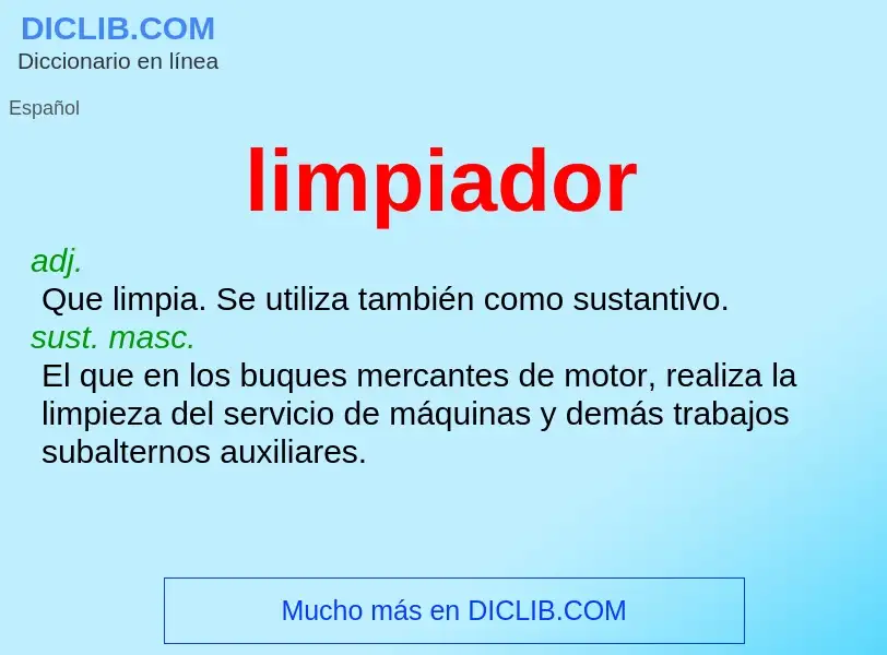 ¿Qué es limpiador? - significado y definición