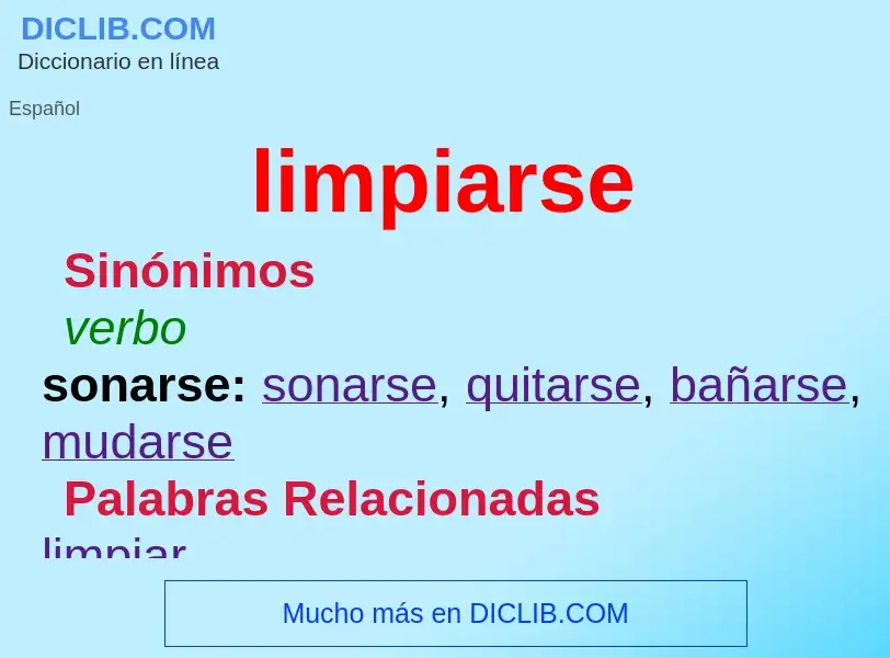 What is limpiarse - definition