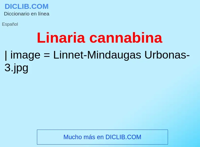 Was ist Linaria cannabina - Definition