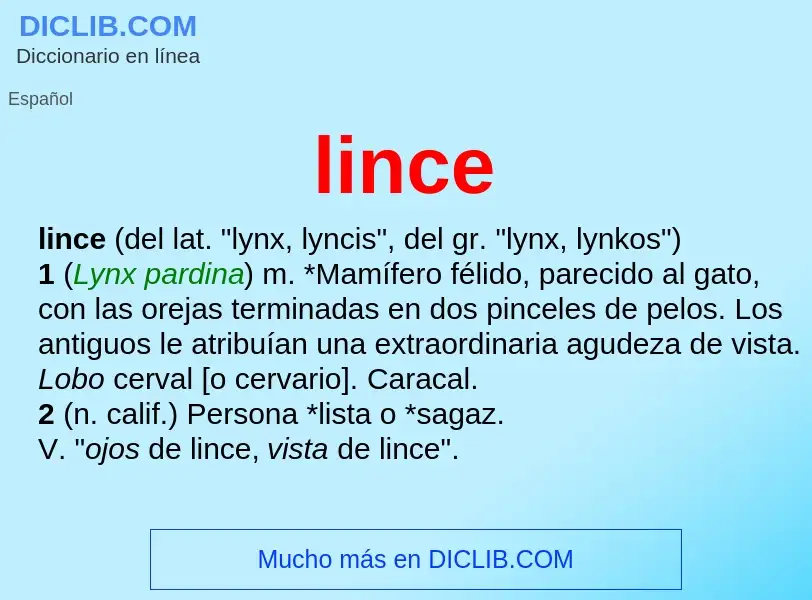 O que é lince - definição, significado, conceito