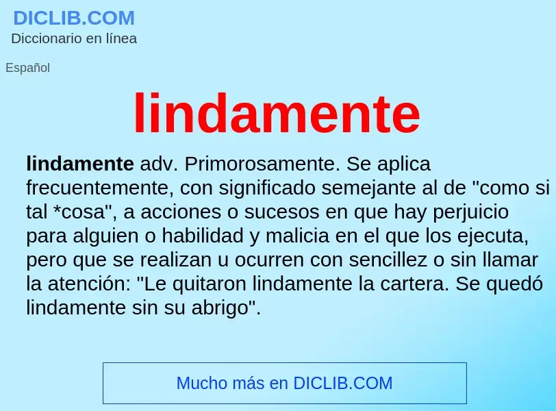 O que é lindamente - definição, significado, conceito