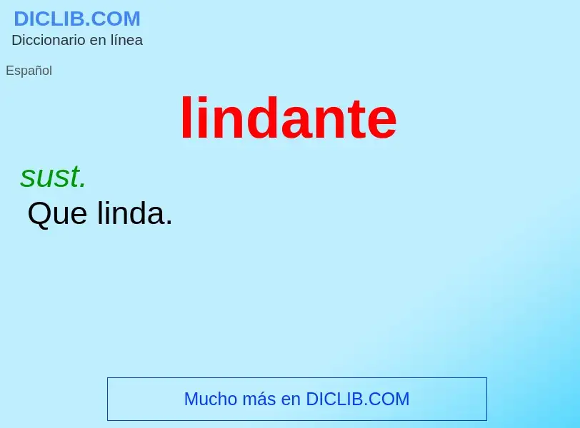 O que é lindante - definição, significado, conceito