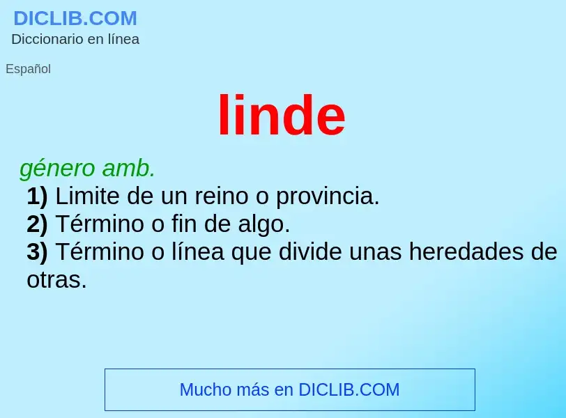 O que é linde - definição, significado, conceito