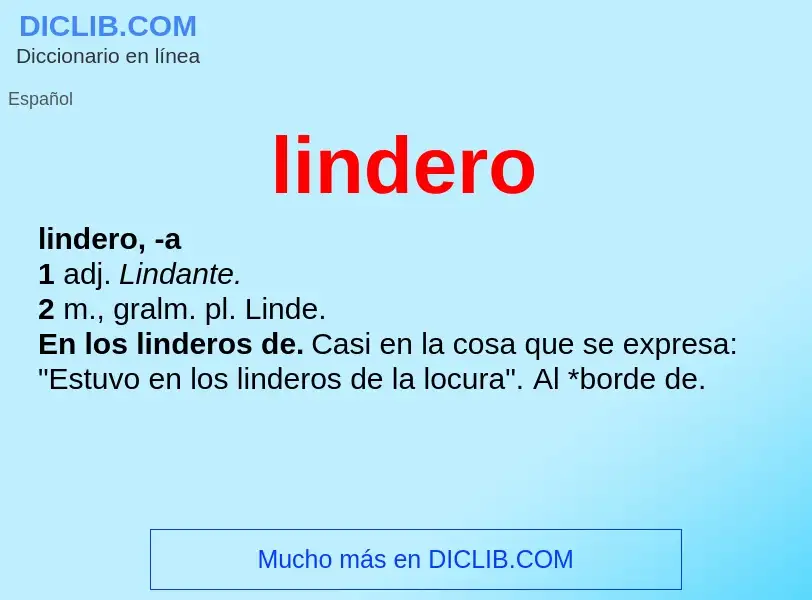 What is lindero - definition