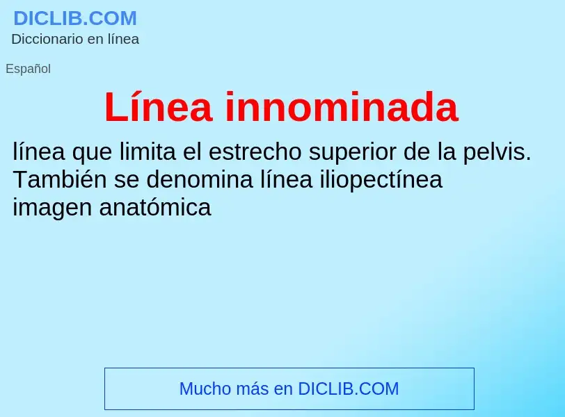 ¿Qué es Línea innominada? - significado y definición