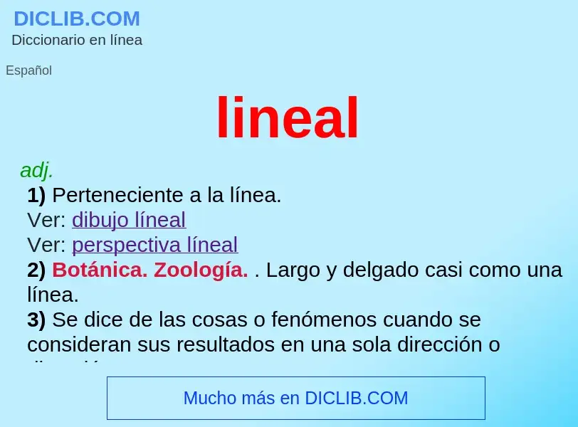 What is lineal - meaning and definition