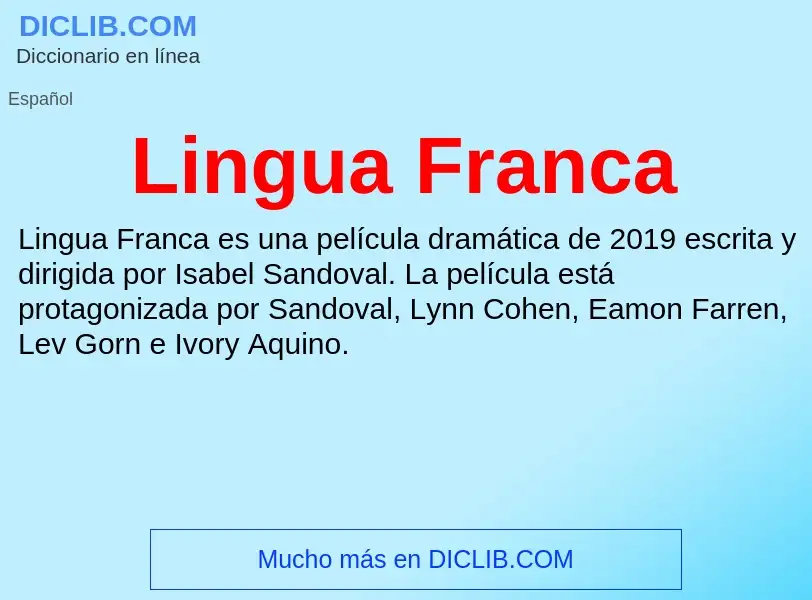 ¿Qué es Lingua Franca? - significado y definición