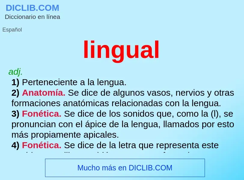 Что такое lingual - определение