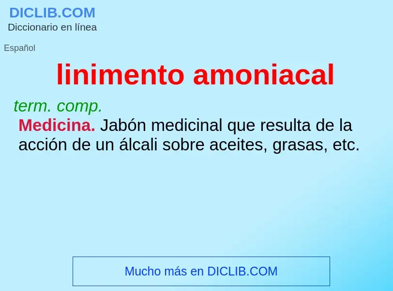 Wat is linimento amoniacal - definition