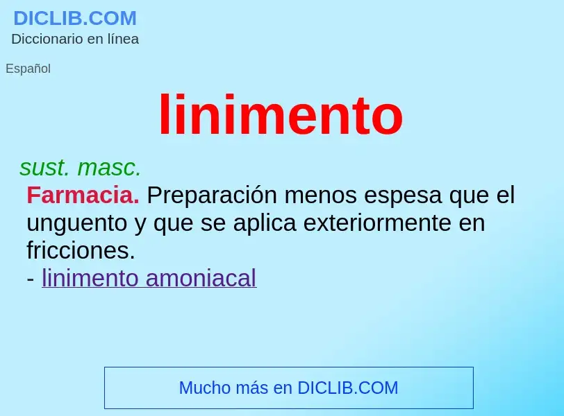 Wat is linimento - definition