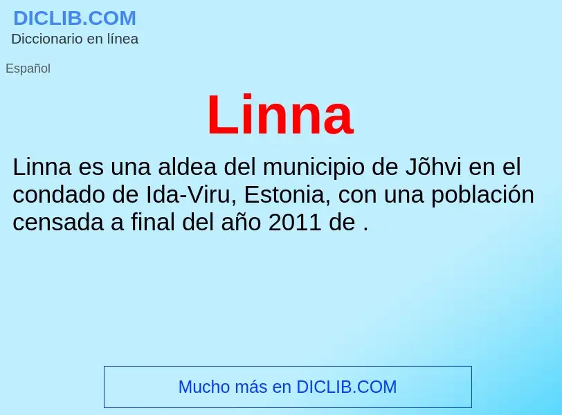 ¿Qué es Linna? - significado y definición