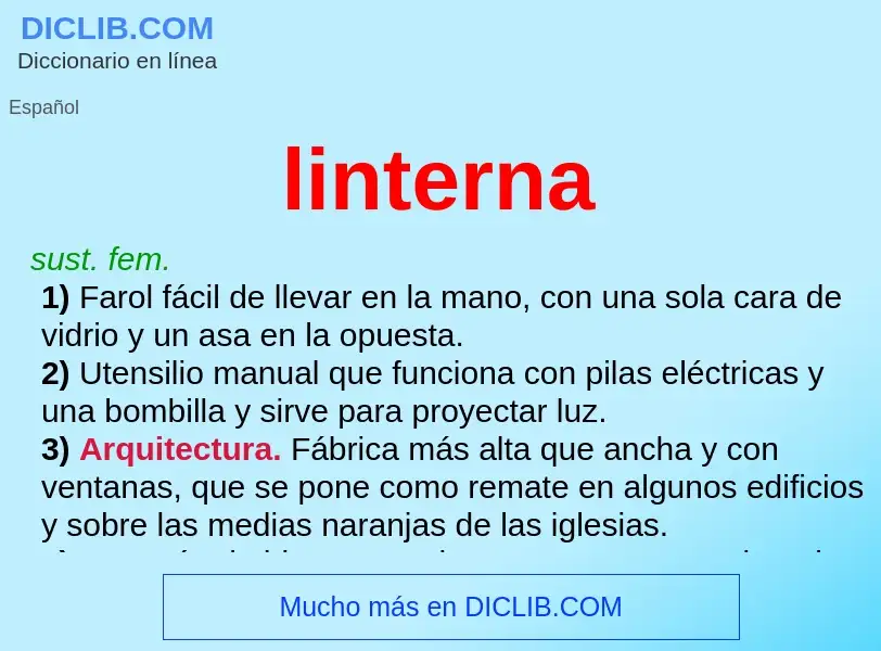 O que é linterna - definição, significado, conceito