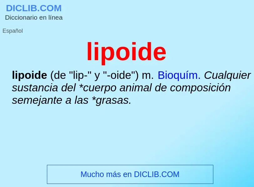 Wat is lipoide - definition